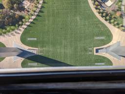 Looking strait down from the Arch windows